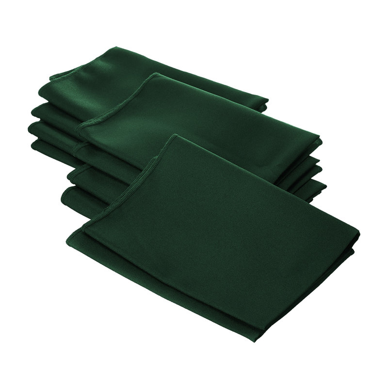 Polyester Square Napkin - Basics by Wayfair™, Hunter Green, Set of 10