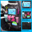 Stalwart 2-Pack Car Seat Organizer Backseat Tablet Holder - Backseat Car Organizer with Pockets for Snacks, Toys and Travel Essentials - Durable Waterproof Kick Mats Back Seat Protector