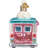 3.75 " Glass Hanging Figurine Ornament