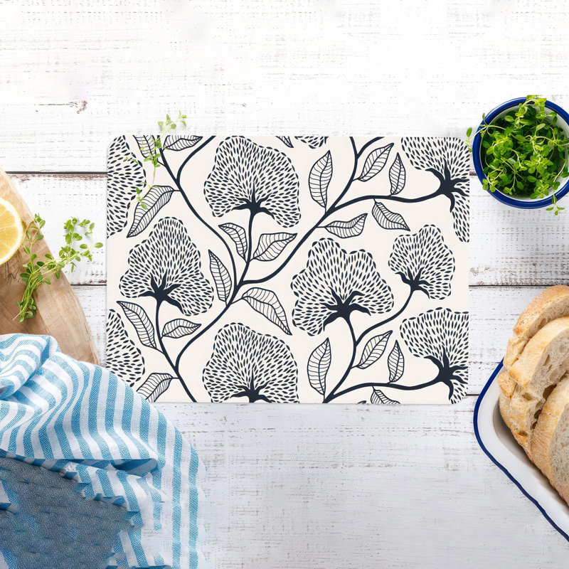 Planche à découper en verre Botanical, 11 po x 15 po