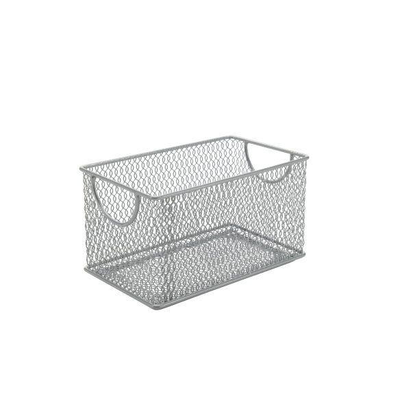 iDesign 12 x 10 x 7.75 Silver Classico Stackable Basket