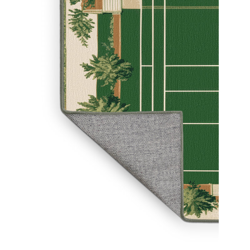 Tapis vert français lavable à la machine, Carré 5 pi