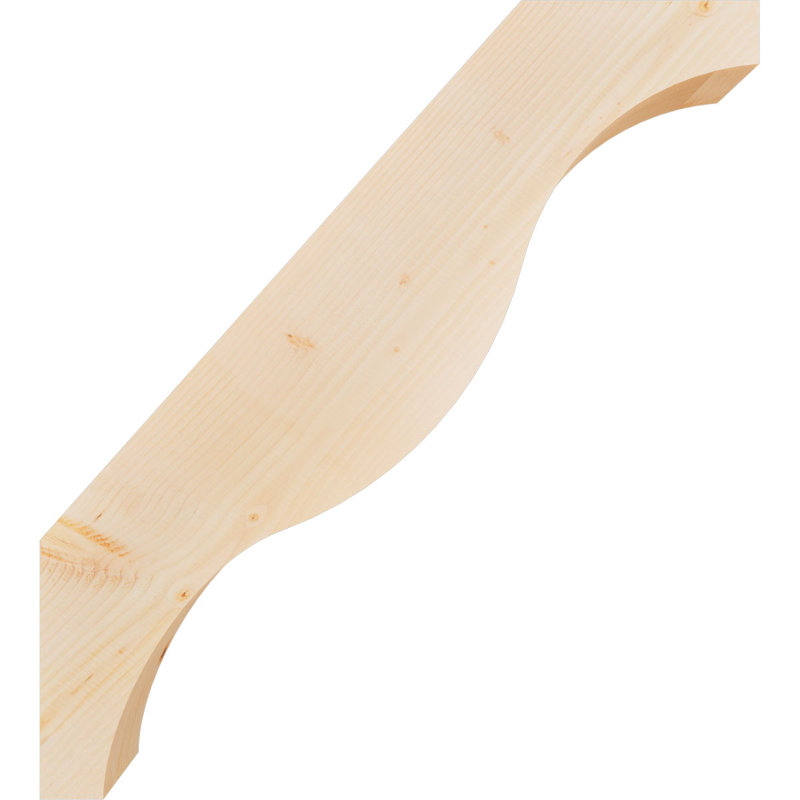 Attelle de genou Funston, Sapin de Douglas, Lisse, H 40 po x l 5,5 po x P 36 po