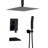 Shower Faucet Set, Shower System Bathroom High Pressure 12 Inches Rainfall Shower Head With Handheld Spray, Wall Mounted Shower Fixtures With Shower Valve And Trim Kit-114230343