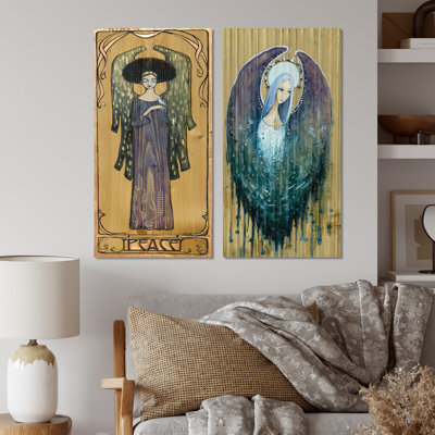 «Imperial Angel Klimt», ensemble de 2 reproductions d'art sur toile