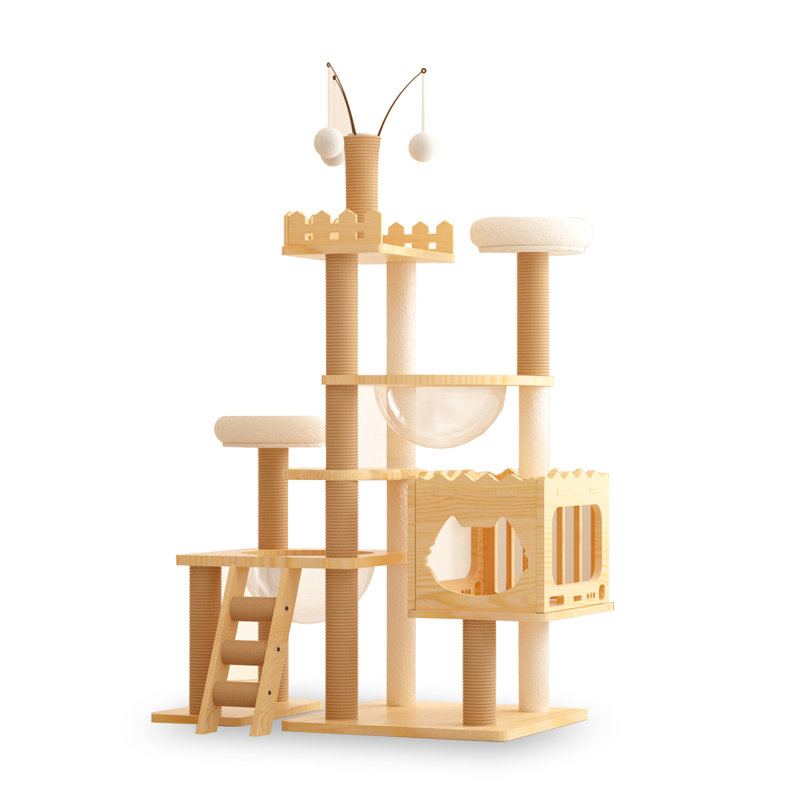 6 Tiers Cat Tree with Condons,Perch,Scratching Posts