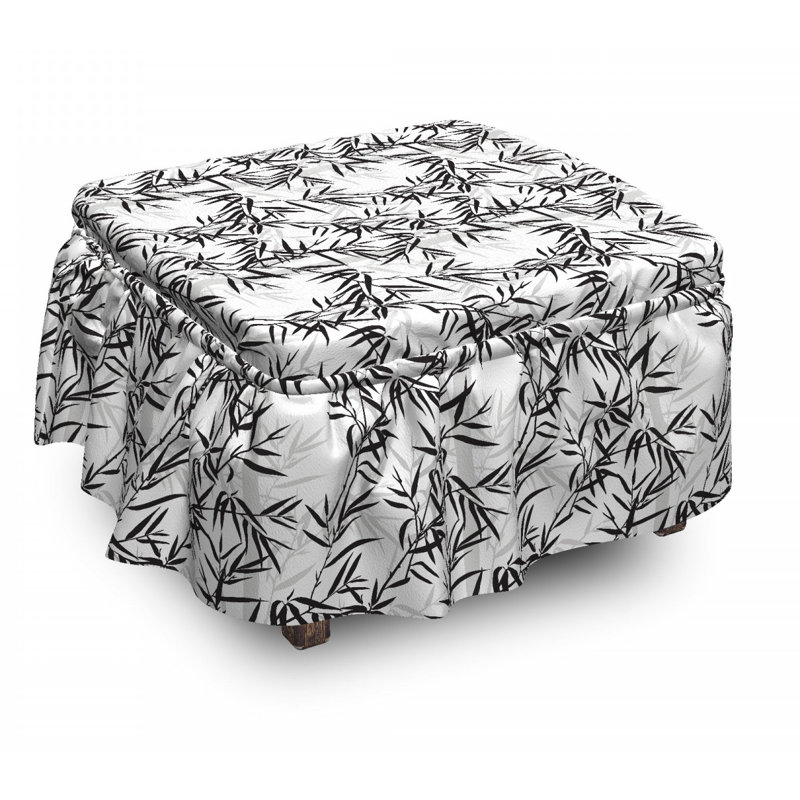 Housse pour repose-pieds feuilles oriental