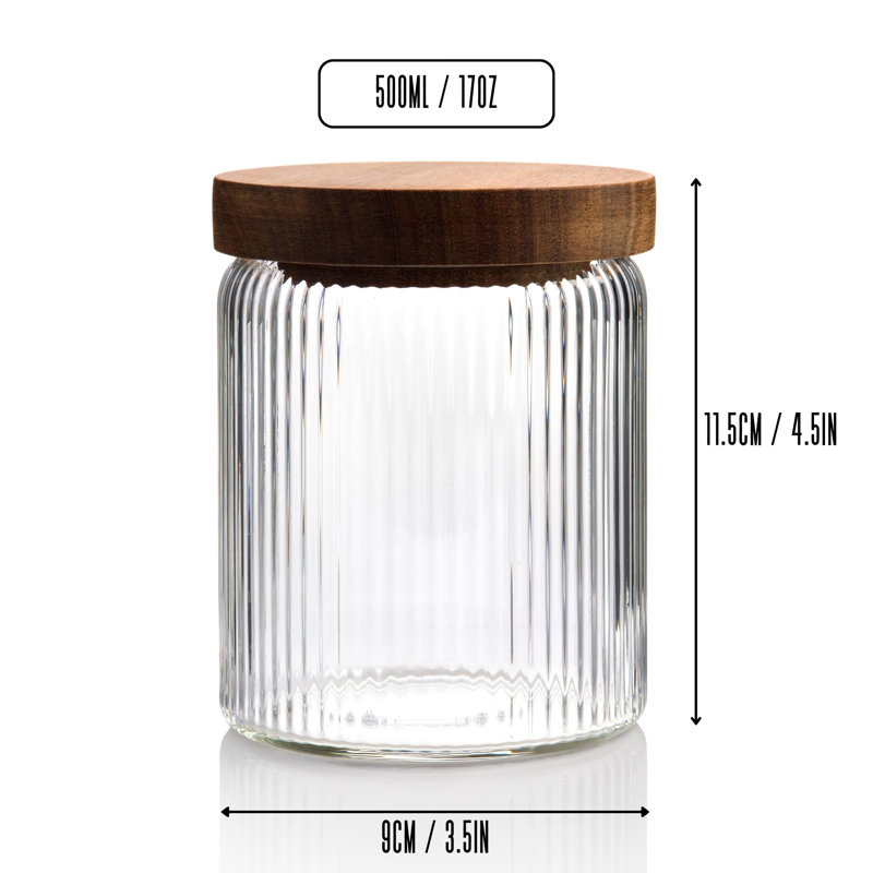 Glass Jar - Set of 3, 500ml