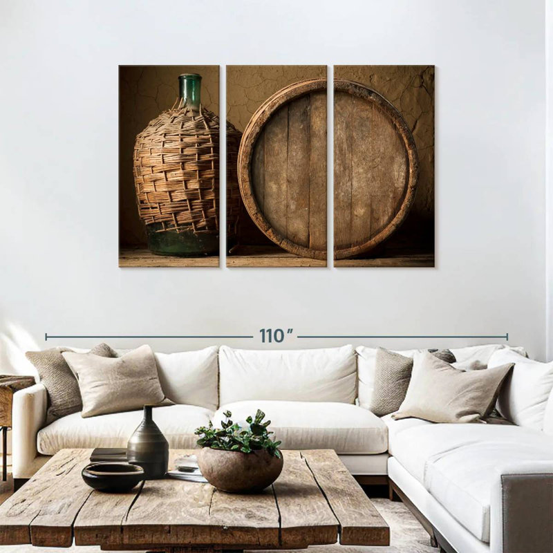 Yarlin Old Wine Barrel, 48" H x 74" W