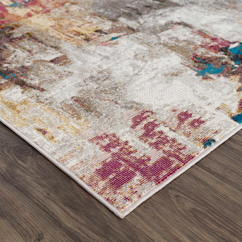 Mardin 7'10" x 10'3" Multicolor Abstract Polypropylene Area Rug