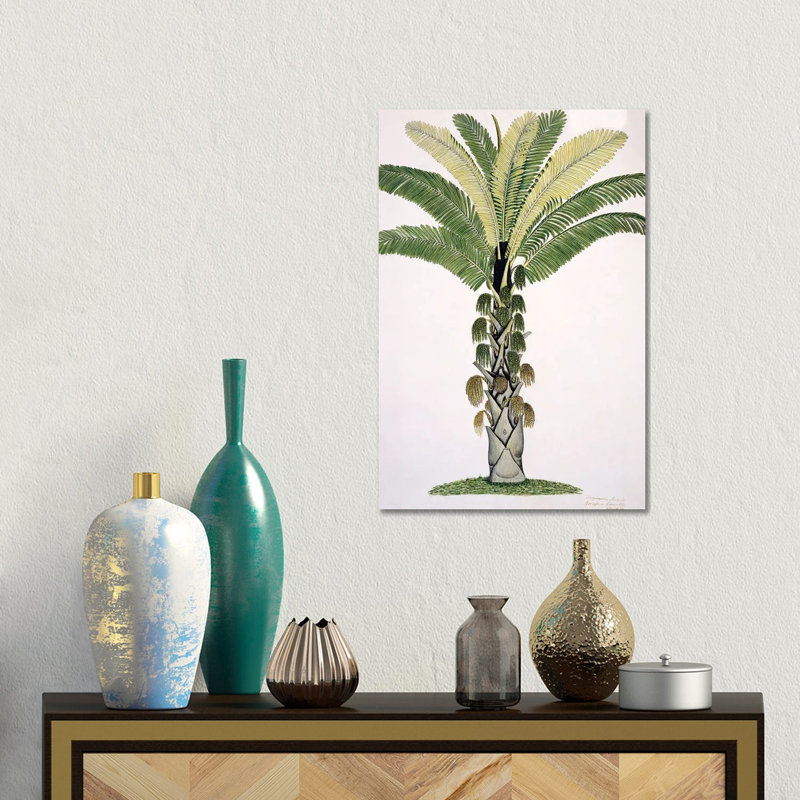 Palmier, œuvre d'art - reproduction d'art murale - toile tendue, 18" x 12", Gallery Wrapped Canvas, No Frame