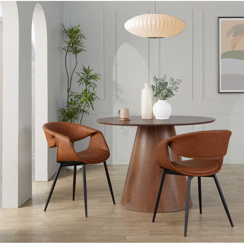 Chaises rembourrées Clarissa avec pieds fuselés en métal, Noir, noir, noir, noir, Tissu gris