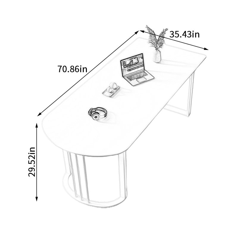 Ruiz, 29.52" H x 70.86" W x 35.43" D, White