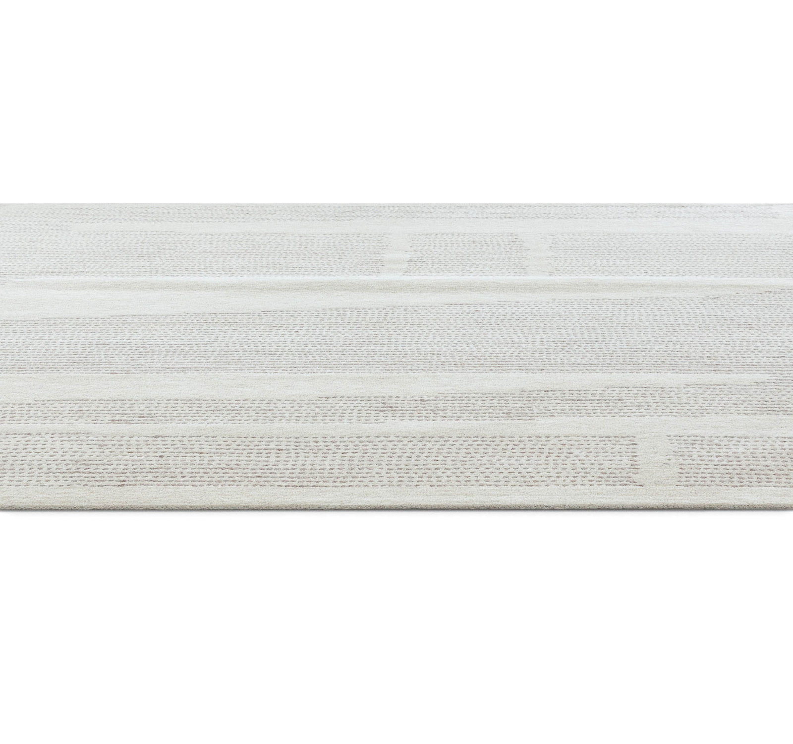 Craton Hand Tufted Wool Ivory Rug, Rectangle 6' x 9'