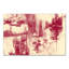 « marron brush strokes », impression sur toile