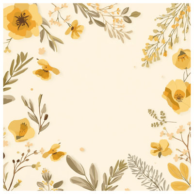 Couvertures jaunes à motif floral
