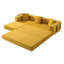 Canapé modulaire modulaire, canapé en velours côtelé en L de 108 po avec assise profonde, coussin nu désossé, canapé-lit modulaire à structure fixe pour le salon, sans assemblage requis (jaune)-805399796