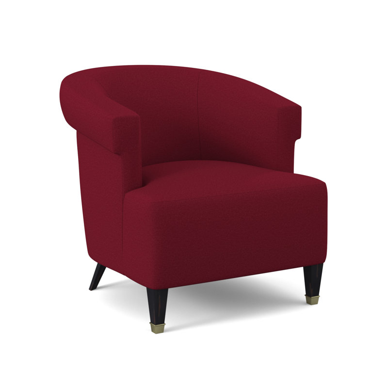 Fauteuil large de 30,5 po Madame, Rouge Margaret, Ébène vintage