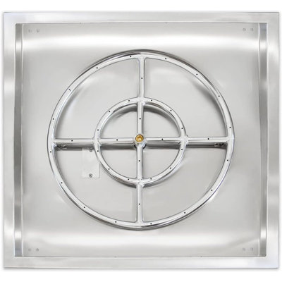 Brûleur de foyer carré en acier inoxydable Bluegrass Living - Modèle # BFP24SK
