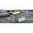 43 Inch Rectangular Propane Fire Pit Table, 60000 , Open Weave In Grey, With Blue Glass Stone Decoration And Wind Guard For Outdoor Entertaining Spaces Gas Patio, Deck, Garden, Backyard - Featuring-1504382067-1504382064