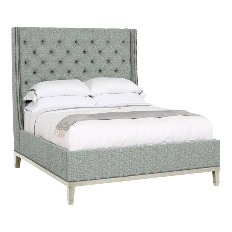 Michael Weiss Queen Upholstered Panel Bed, Tuck Water, Yes, Navajo