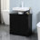 Armoire de salle de bain noire sous le lavabo, 2 portes et tablette - peu encombrante et convenant à divers outils de nettoyage, armoire H 23,5 po x l 11,99 po avec tablette