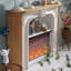 Foyer autoportant en bois manufacturé Burlywood + White