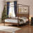 Dormal King Size Solid Wood and MDF Canopy Bed Frame, Four Poster Platform Bed with Underbed Storage-1574416572