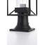 Lampadaire d'extérieur noir Moneta 7 pouces