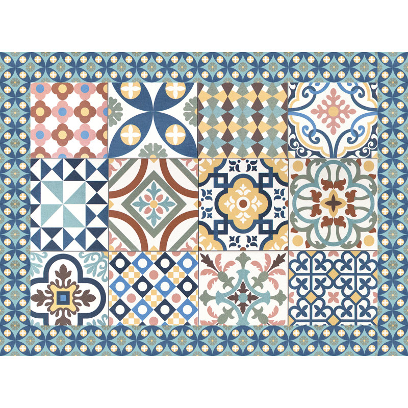 Flores Vinyl Abstract Rectangle Placemat