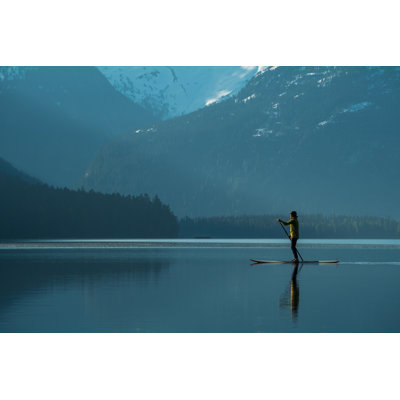 Single Woman Exploring Natures by StockstudioX - Wrapped Canvas Print