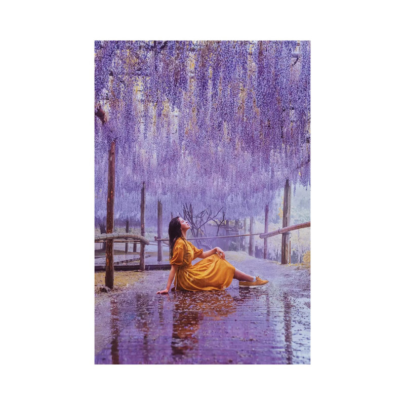 «This Rain Is Like Perfume with Wisteria Taste» par Hobopeeba - reproduction de photo, Pas de tapis, Toile tendue