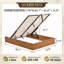 Structure de lit plateforme en bois avec rangement relevable, grand, brun rustique-1295656428-1295656418