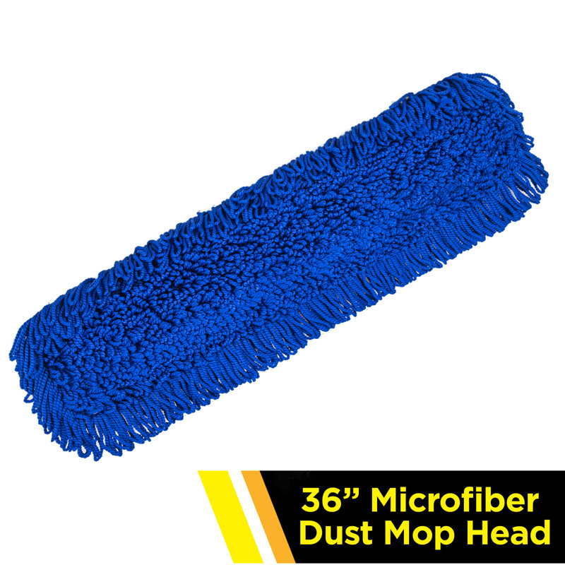 Gritt Commercial Microfiber Looped Dust Mop Pad Head, 1" H x 36" W x 5" D