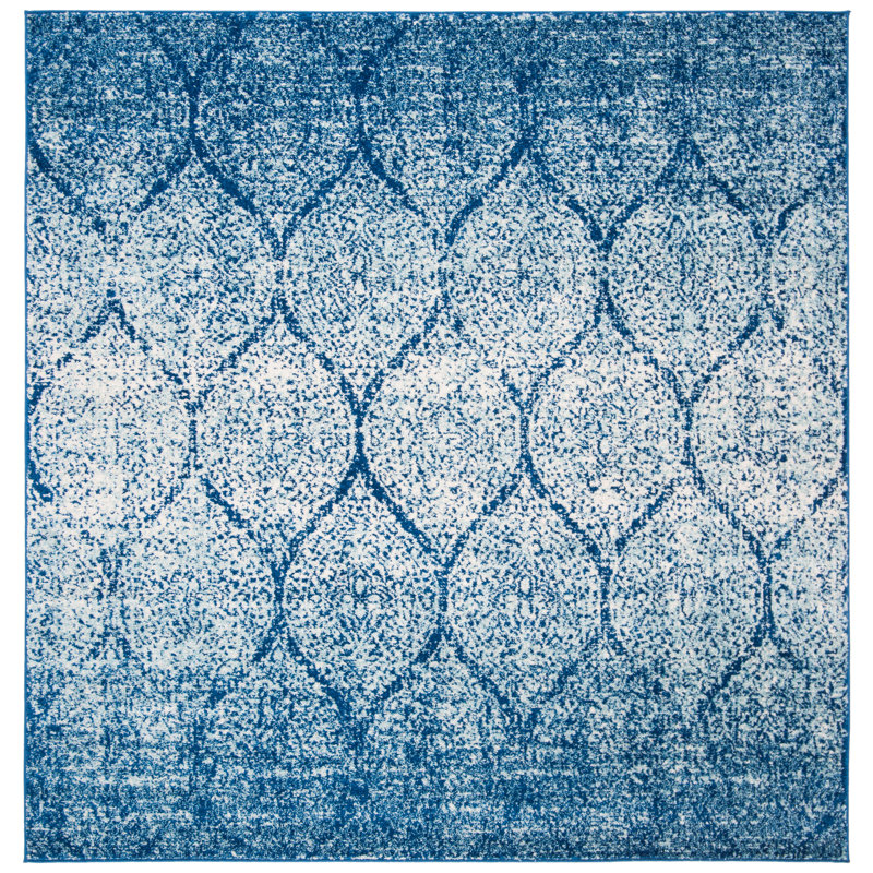 Valeria Performance Geometric Rug, Square 6'7"