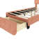 Avaah Solid Wood Panel Bed with Arch Headboard with 1 Drawer End Storage