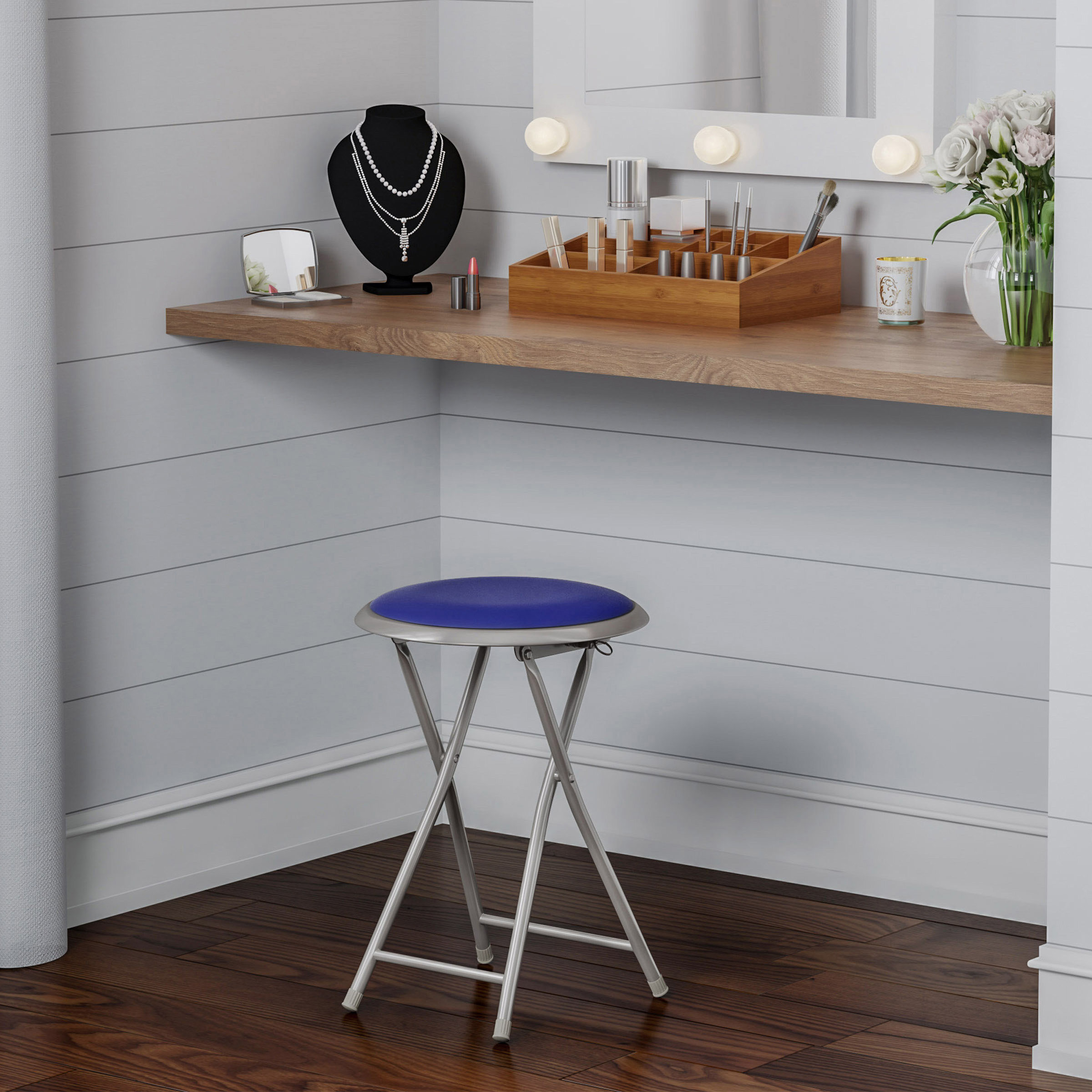 Wade Logan® Aloy Backless 18-Inch Folding Stool with 225lb