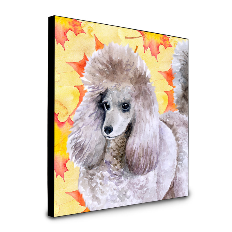 Panneau mural d’art Cannes, Caniche gris