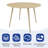 Round Dining Table Set, Mid Century Modern Small Round Dining Table Set, Saving Space (1table + 4 Chairs)-1505792488