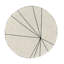 Handmade Tufted Round 5'3" Cotton Area Rug in Beige/Black