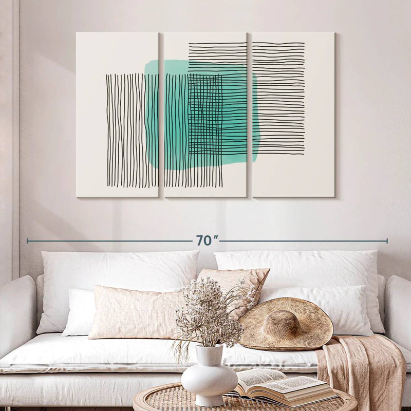 Avery Stripes In Mint, 32" H x 50" W
