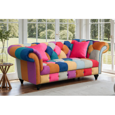 Camaury Velvet Patchwork Sofa