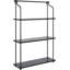 Étagère murale à 3 niveaux avec structure en métal, solution de rangement peu encombrante pour l'organisation moderne et la décoration