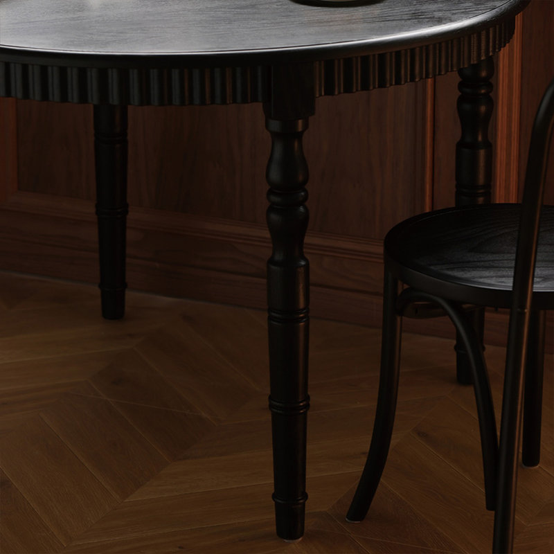 Table de salle à manger en bois massif de style traditionnel, H 29,52 po x L 62,99 po x l 62,99 po