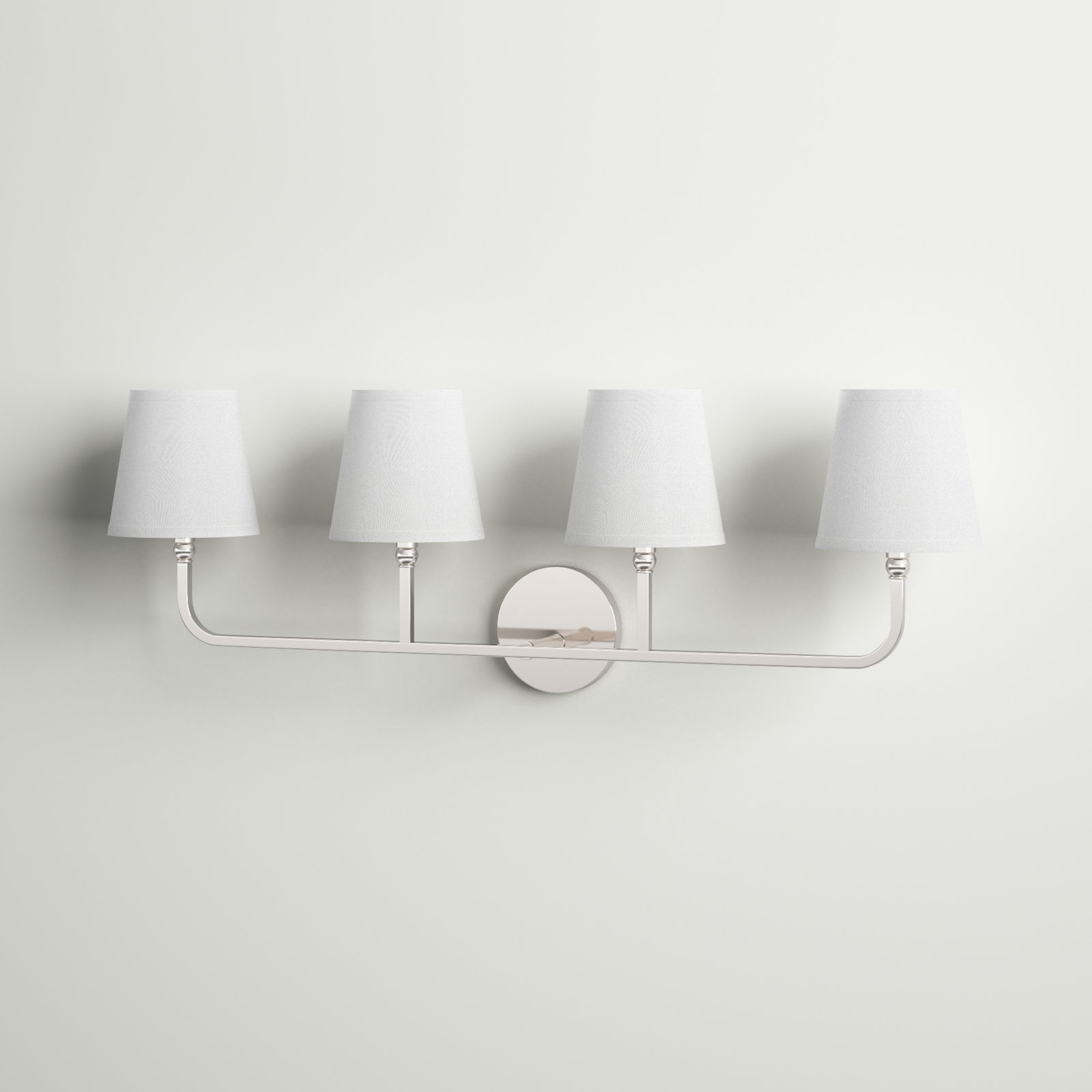 Climsland Dimmable Vanity Light, Polished Nickel, 4