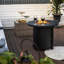 Mokena 24" H x 30" W Propane Fire Pit Outdoor Round Table with Lava Rocks and Cover Lid