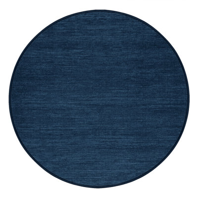 Machine Washable Solid Blue Area Rug