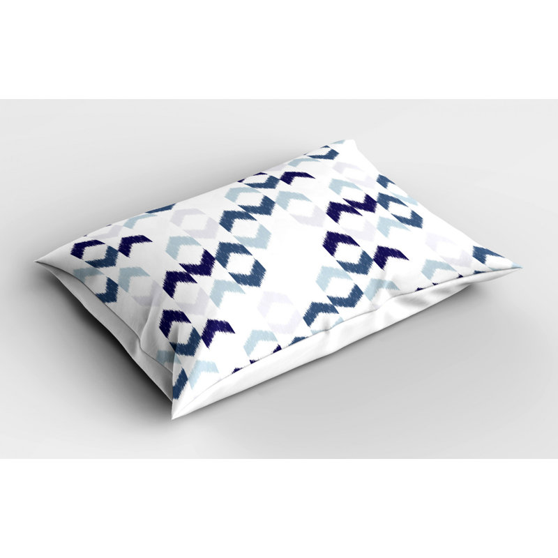 Blue/Gray Poyester Microfiber Piece Sham, Queen