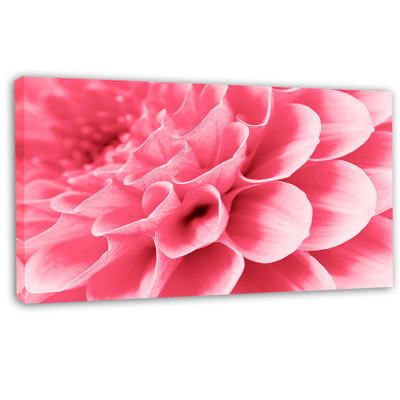 « rose abstract floral pétales », impression sur toile tendue