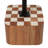 Wood Checkered Accent Table